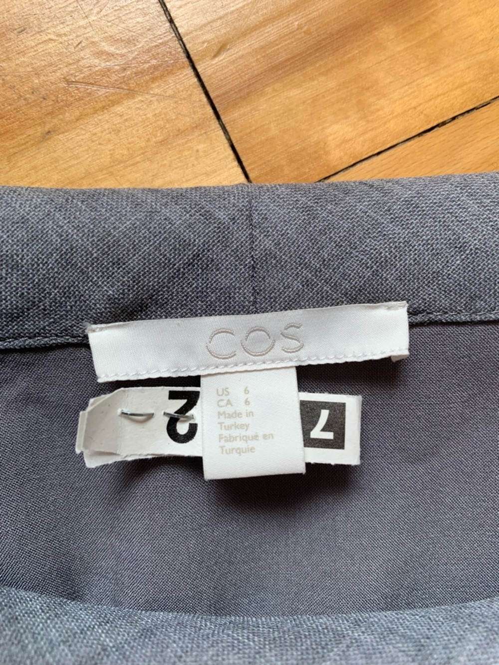 COS Grey Boatneck 3/4 Sleeve Tunic - Picture 7 of 9